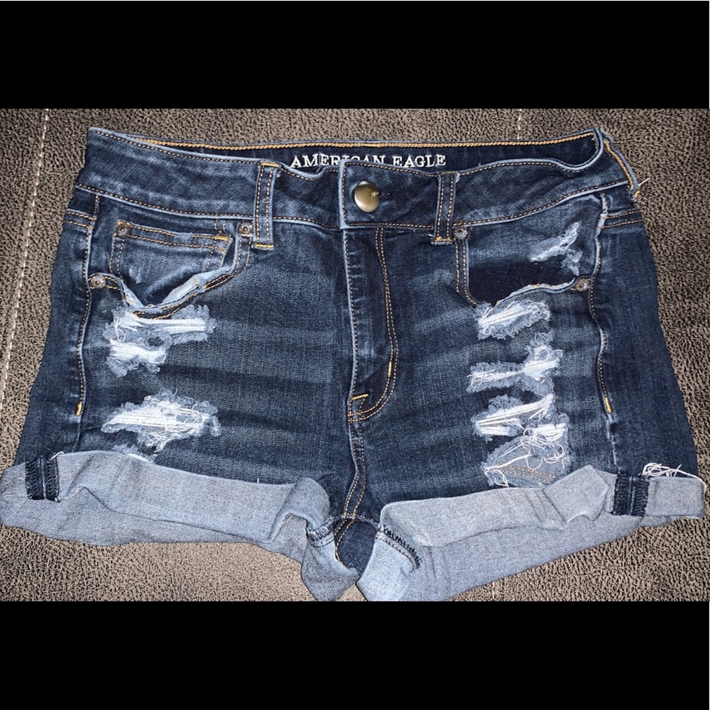 American Eagle ripped denim shorts